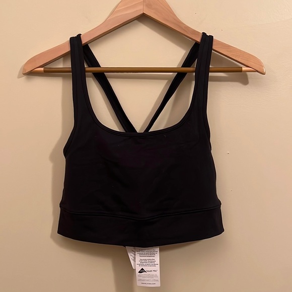 NWT J.Crew Longline Sports Bra in Signature Flex in Black - Picture 4 of 7